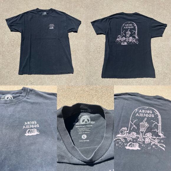 Sketchy Tank Original 3 Piece Bundle Men Sz Large Graphic Tee Hooded Sweatshirt - Picture 4 of 5